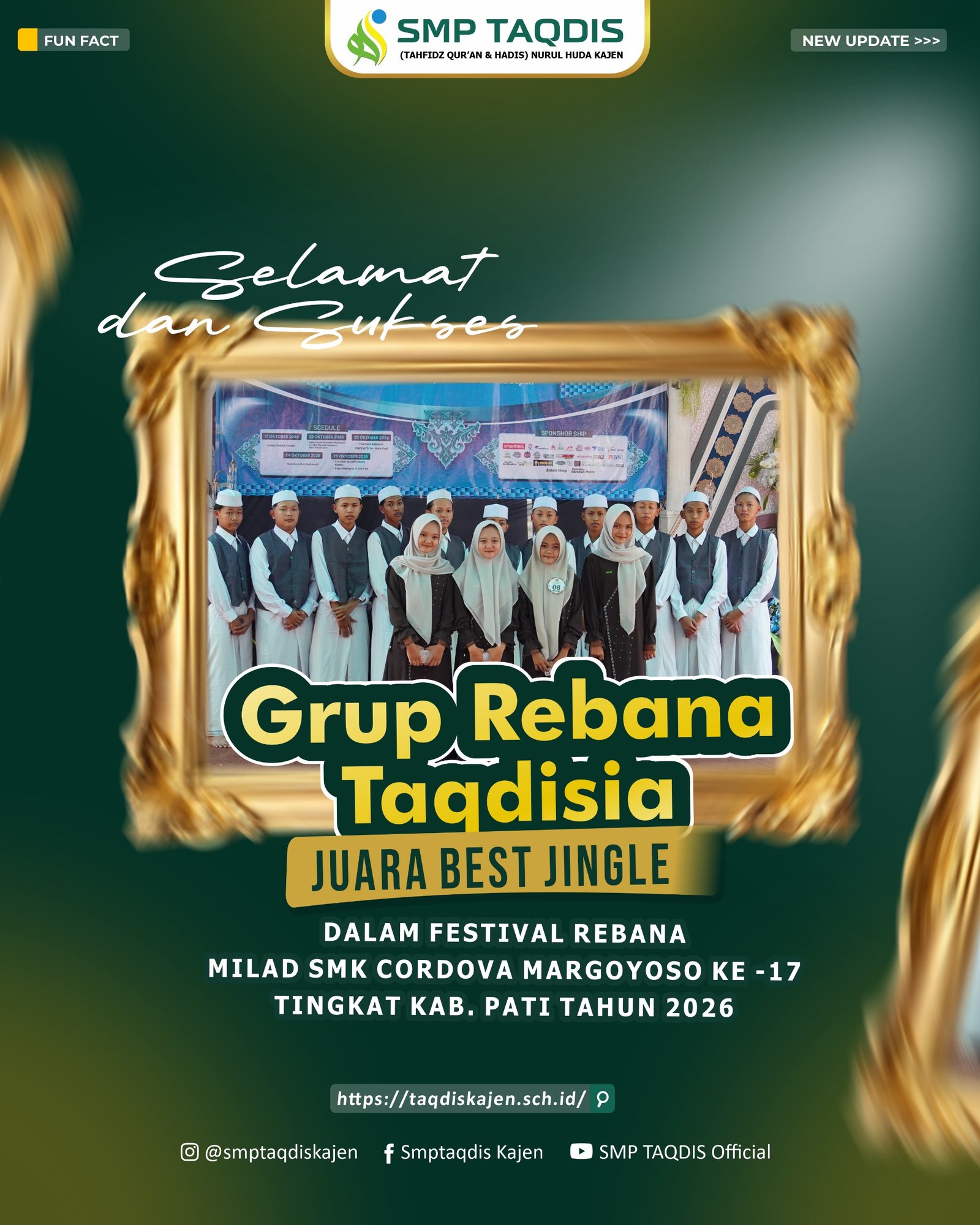 Unggul dan Kreatif, Grup Rebana TAQDISIA Sabet Juara Best Jingle Festival Rebana Pati 2026
